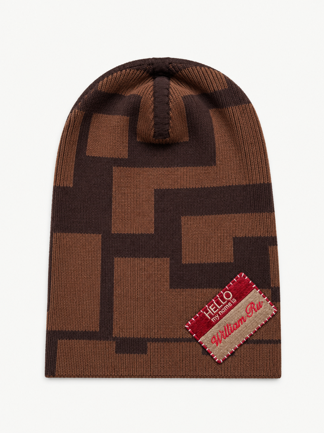 Tetris Slouch Beanie in Chestnut